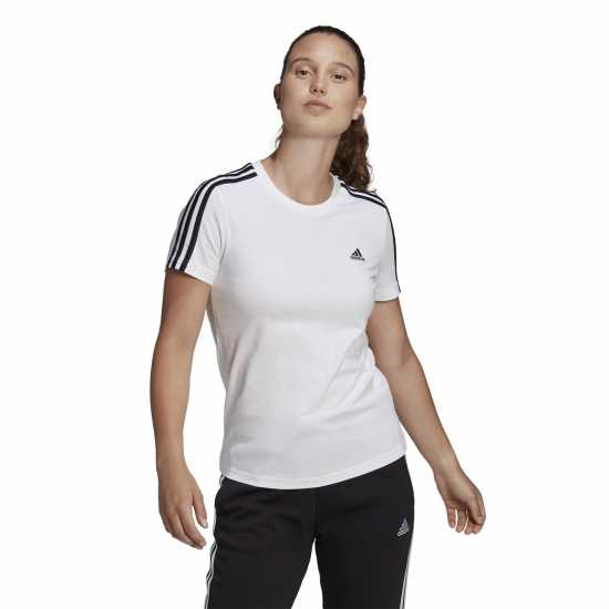 Adidas Essentials Slim 3-Stripe T-Shirt Womens  Атлетика