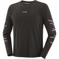 Salomon Shakeout Core Graphice Ls Running Tee Mens Salomon Shakeout Core Graphice Ls Running Tee Mens