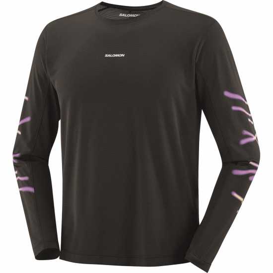 Salomon Shakeout Core Graphice Ls Running Tee Mens Salomon Shakeout Core Graphice Ls Running Tee Mens
