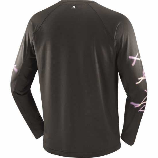Salomon Shakeout Core Graphice Ls Running Tee Mens Salomon Shakeout Core Graphice Ls Running Tee Mens
