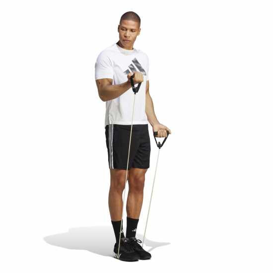 Adidas Дамски Къси Шорти За Тренировка 3 Stripe Essentials Pique Training Shorts Mens  Мъжко облекло за едри хора