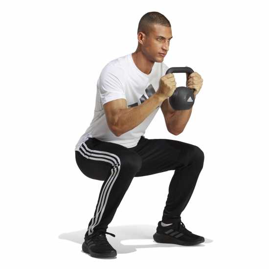 Adidas 3 Stripe Training Essentials Jogger Mens Черно/Бяло Мъжки спортни екипи в две части