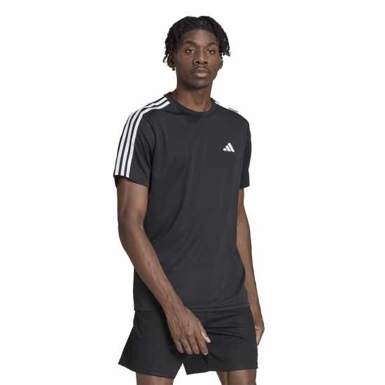 Adidas Мъжка Риза 3 Stripe Essentials Training T-Shirt Mens  Мъжки дрехи за фитнес