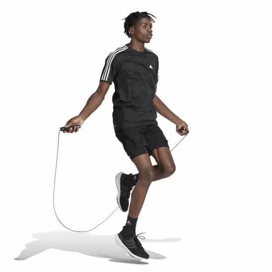 Adidas Мъжка Риза 3 Stripe Essentials Training T-Shirt Mens  Мъжки дрехи за фитнес