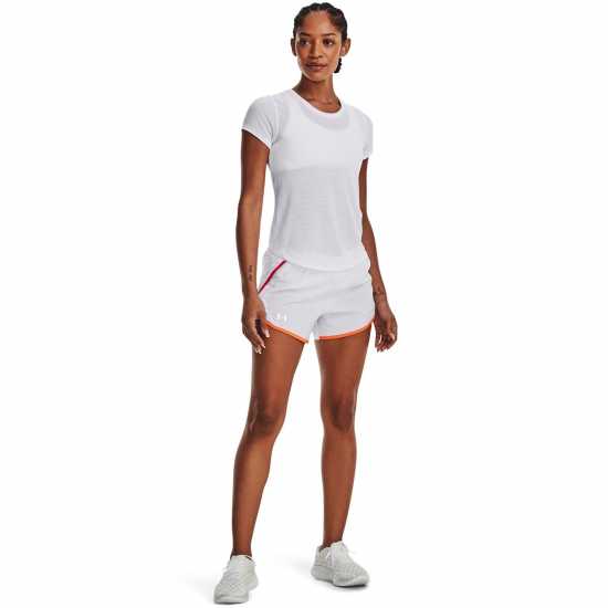 Under Armour Fly By Short 2.0 Ld99 White Дамски клинове за фитнес