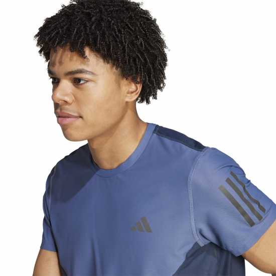 Adidas Мъжка Риза Own The Run Colourblock Aeroready T-Shirt Mens  Мъжки дрехи за бягане