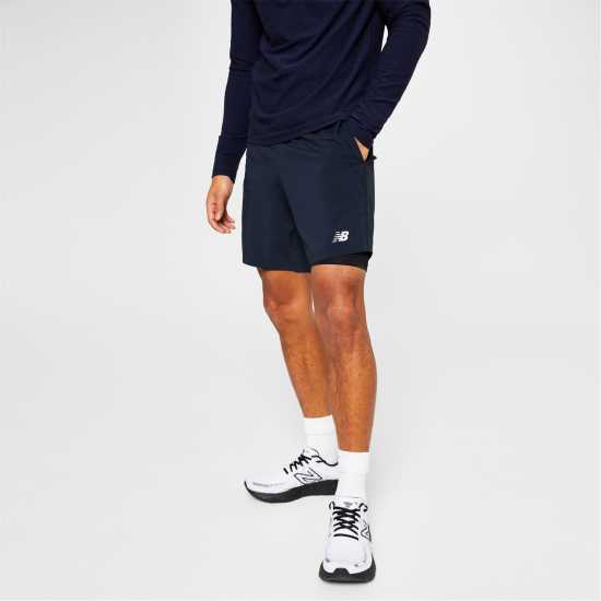 Мъжки дрехи за бягане New Balance Мъжки Шорти За Бягане Balance 2 In 1 7 Inch Running Shorts Mens Морска синьо New Balance Мъжки Шорти За Бягане Balance 2 In 1 7 Inch Running Shorts Mens Морска синьо Мъжки дрехи за бягане