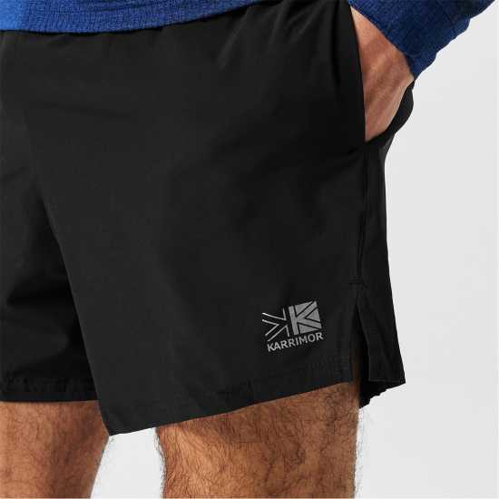 Karrimor Мъжки Шорти Run 5 Inch Shorts Mens Черно Мъжки дрехи за бягане