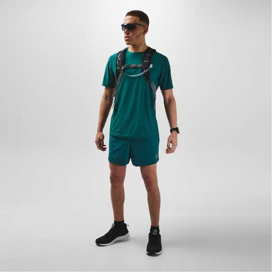 Karrimor Мъжки Шорти Run 5 Inch Shorts Mens Синьо-зелено Мъжки дрехи за бягане