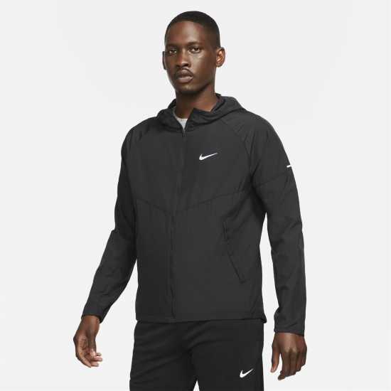 Мъжки якета и палта Nike Miler Men's Repel Running Jacket Черно/Отражаващо Nike Miler Men's Repel Running Jacket Черно/Отражаващо Мъжки якета и палта