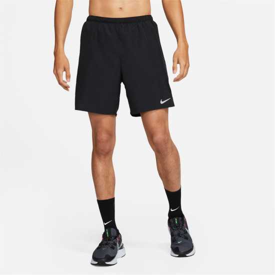 Nike Challenger Mens 2-In-1 Running Shorts Черно Мъжки дрехи за бягане