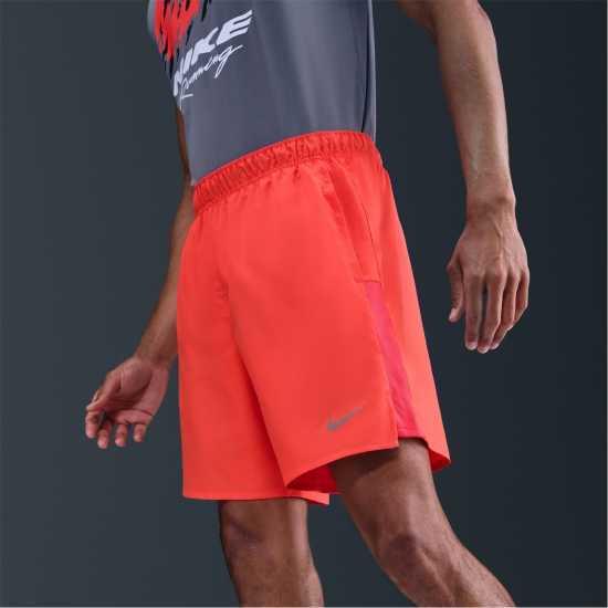 Nike Challenger Mens 2-In-1 Running Shorts Crimson/Rf Silv Мъжки дрехи за бягане
