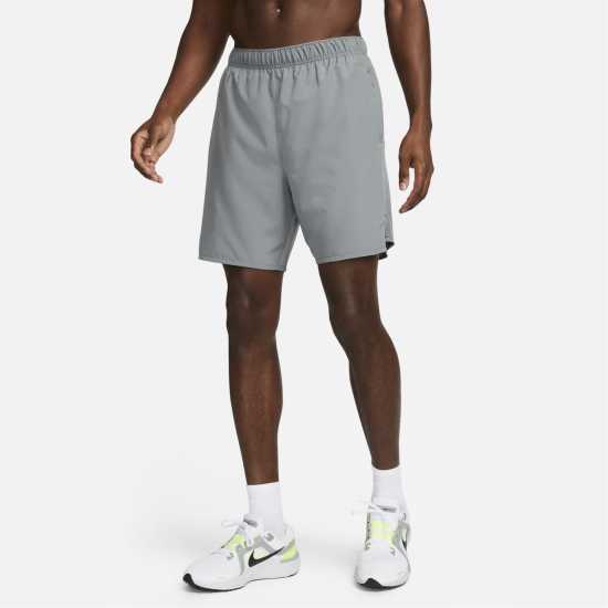 Nike Challenger Mens 2-In-1 Running Shorts Димно сиво Мъжки дрехи за бягане
