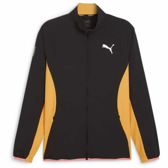 Puma Run Elite Ultraweave Jacket M Черно/Слънчево Мъжки якета и палта