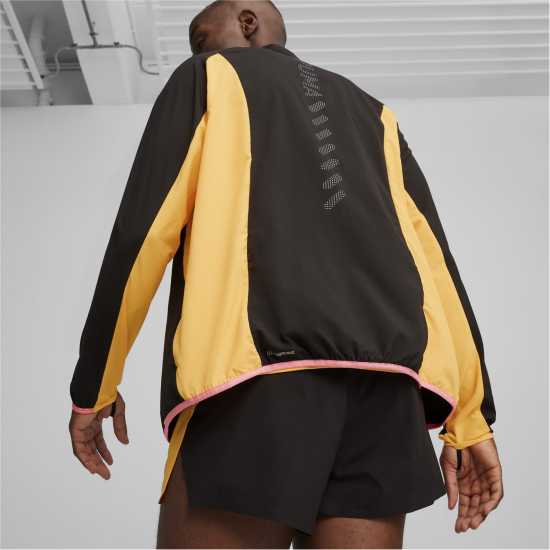 Puma Run Elite Ultraweave Jacket M Черно/Слънчево Мъжки якета и палта