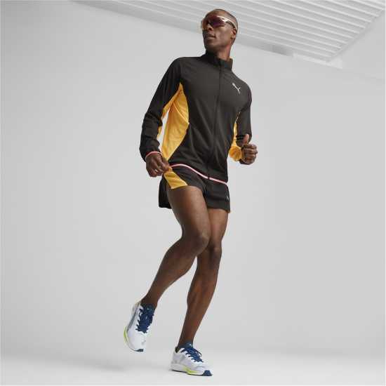 Puma Run Elite Ultraweave Jacket M Черно/Слънчево Мъжки якета и палта