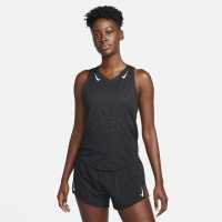 Nike AeroSwift Women's Dri-FIT ADV Running Singlet Черно/Бяло Дамски дрехи за бягане
