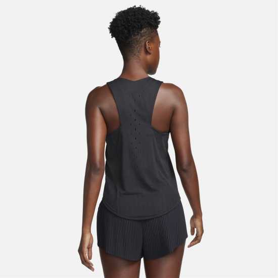 Nike AeroSwift Women's Dri-FIT ADV Running Singlet Черно/Бяло Дамски дрехи за бягане