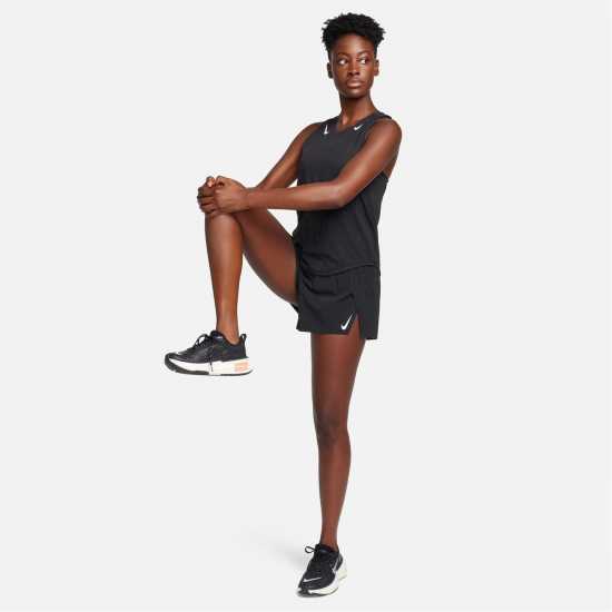 Nike AeroSwift Women's Dri-FIT ADV Running Singlet Черно/Бяло Дамски дрехи за бягане