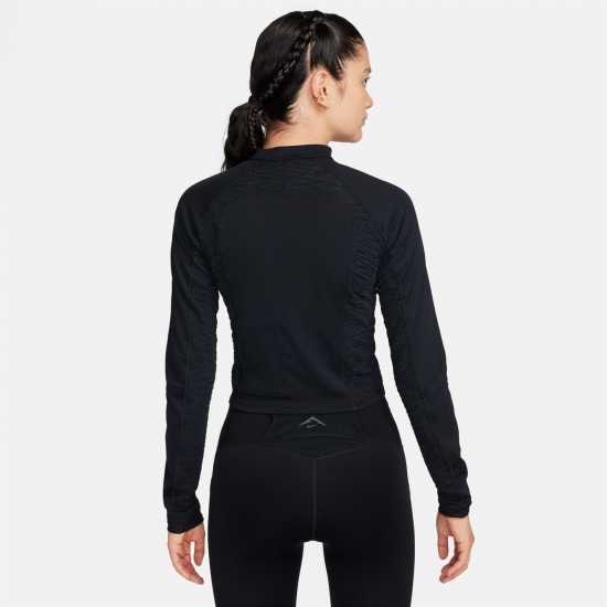 Nike Trail Women's Dri-FIT Long-Sleeve Running Top Черно Дамски дрехи за бягане