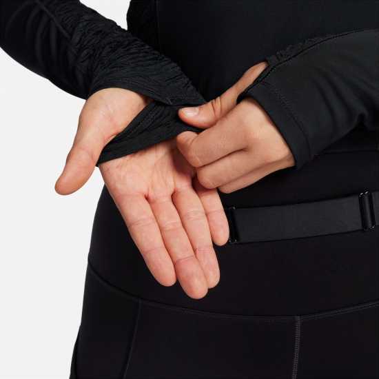 Nike Trail Women's Dri-FIT Long-Sleeve Running Top Черно Дамски дрехи за бягане