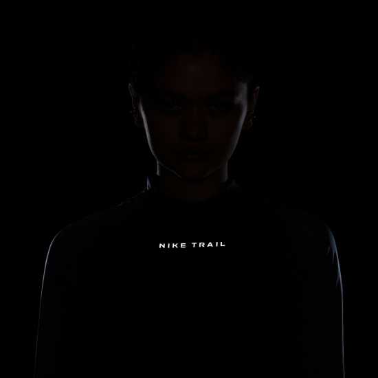 Nike Trail Women's Dri-FIT Long-Sleeve Running Top Черно Дамски дрехи за бягане