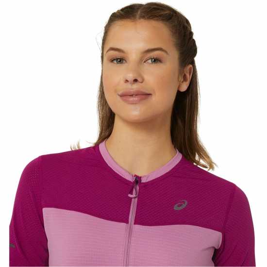 Дамски горнища с цип Asics Fuji Short Sleeve Top Ld42 Мека Череша Asics Fuji Short Sleeve Top Ld42 Мека Череша Дамски горнища с цип