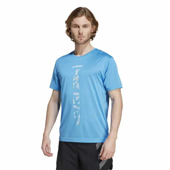 Мъжки тениски и фланелки Adidas Terrex Agravic Trail Running T-Shirt Пулс Син Adidas Terrex Agravic Trail Running T-Shirt Пулс Син Мъжки тениски и фланелки