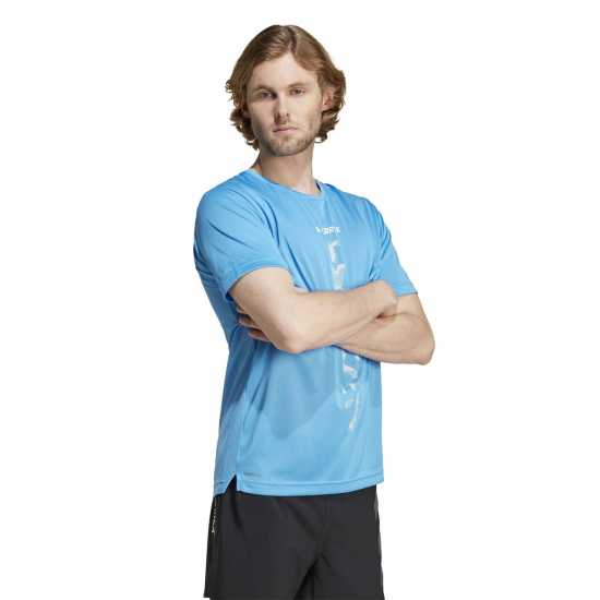 Мъжки тениски и фланелки Adidas Terrex Agravic Trail Running T-Shirt Пулс Син Adidas Terrex Agravic Trail Running T-Shirt Пулс Син Мъжки тениски и фланелки