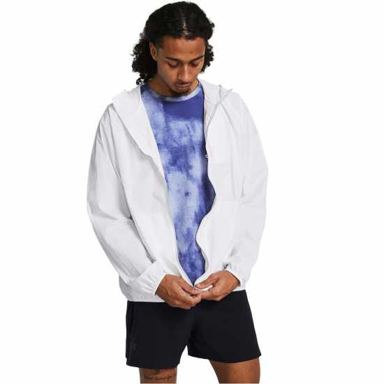 Under Armour Мъжко Яке Launch Lightwweight Jacket Mens White/Grey Мъжки якета и палта