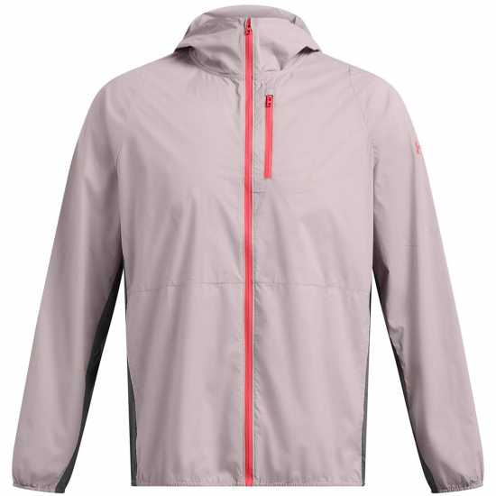 Under Armour Men's Launch Lightweight Water Resistant Wind Resistant Packable Performance Running Jacket Тетра Сиво 