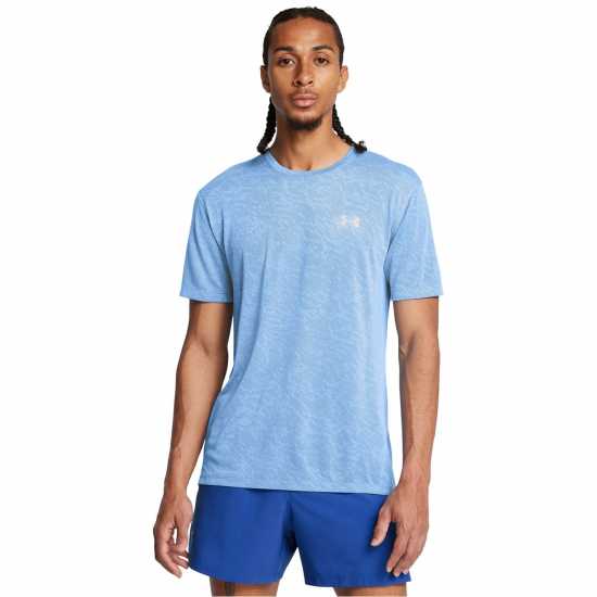 Under Armour Мъжка Риза Launch Camo Running T-Shirt Mens Синьо Мъжки дрехи за бягане