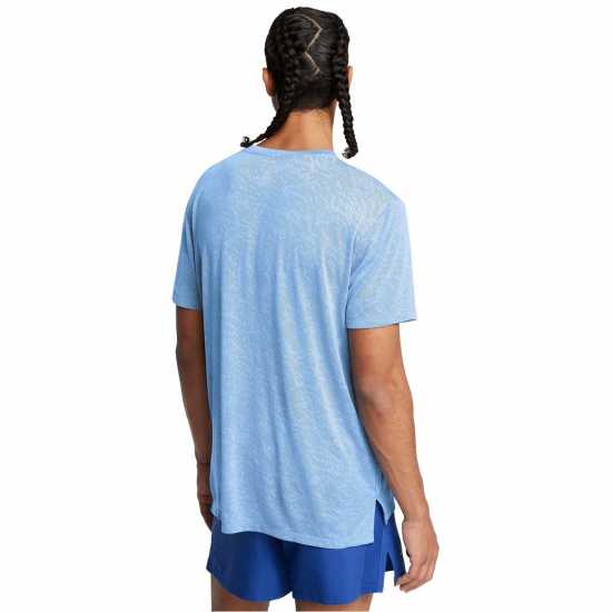 Under Armour Мъжка Риза Launch Camo Running T-Shirt Mens Синьо Мъжки дрехи за бягане