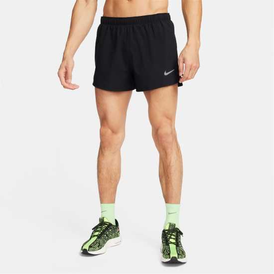 Nike Fast Men's Dri-FIT 3 Brief-Lined Running Shorts Черно/сребро 