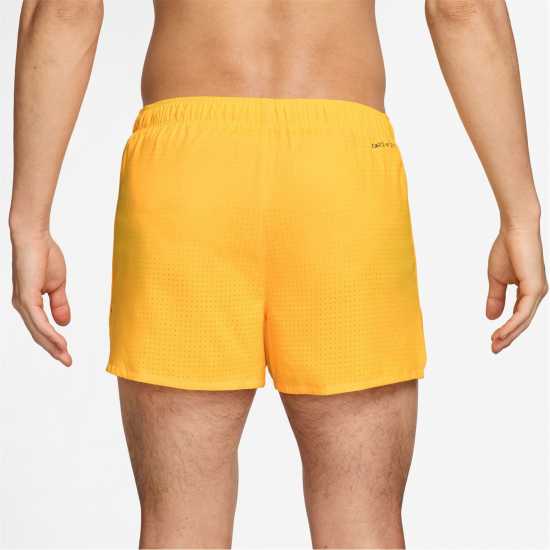 Nike Fast Men's Dri-Fit 3 Brief-Lined Running Shorts Laser Orange 
