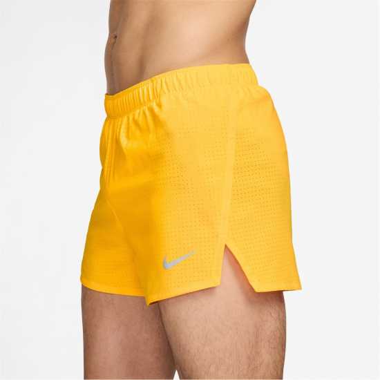Nike Fast Men's Dri-Fit 3 Brief-Lined Running Shorts Laser Orange 