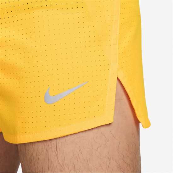 Nike Fast Men's Dri-Fit 3 Brief-Lined Running Shorts Laser Orange 