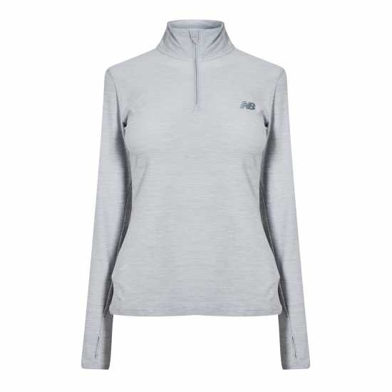 Дамски дрехи за бягане New Balance Running Space Dye Quarter Zip Сиво New Balance Running Space Dye Quarter Zip Сиво Дамски дрехи за бягане