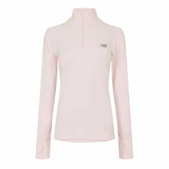New Balance Womens Running Space Dye Quarter Zip Pink Salt 