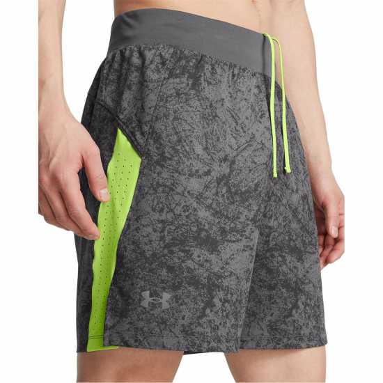 Under Armour Armour Ua Launch Pro 7'' Printed Shorts Running Short Mens Скала/Зелено Мъжки дрехи за бягане