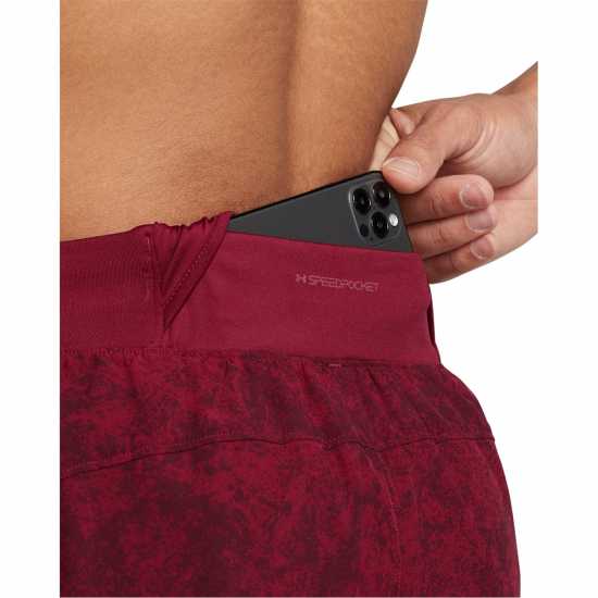 Under Armour Armour Ua Launch Pro 7'' Printed Shorts Running Short Mens Red Мъжки дрехи за бягане