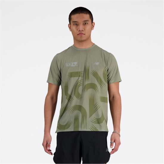 Мъжка Риза New Balance London Edition Printed Athletics Run T-Shirt Mens  Мъжки дрехи за бягане