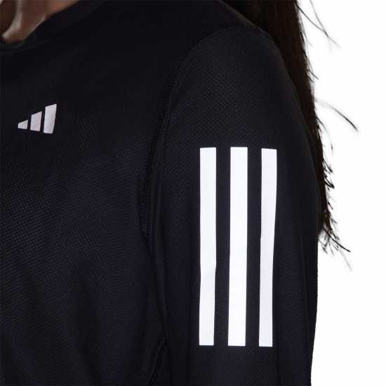 Adidas Own The Run Long-Sleeve Top Womens Черно Дамски дрехи за бягане