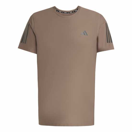 Adidas Мъжка Риза Own The Run T-Shirt Mens Trace Brown Мъжки дрехи за бягане