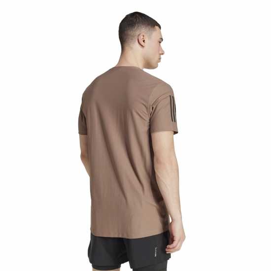 Adidas Мъжка Риза Own The Run T-Shirt Mens Trace Brown Мъжки дрехи за бягане