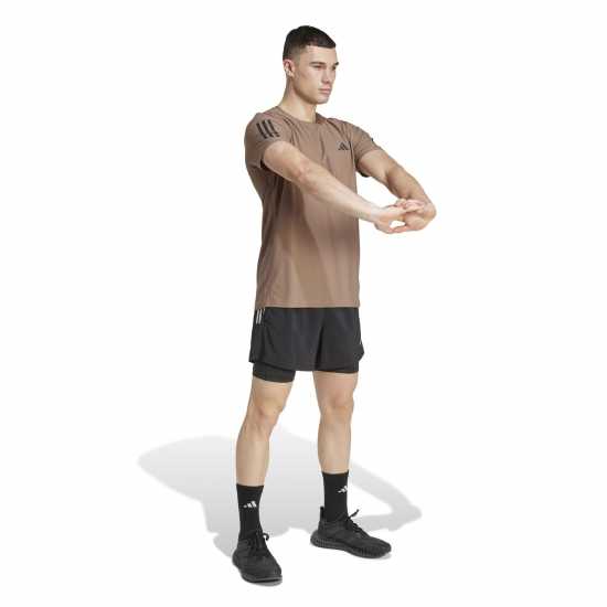 Adidas Мъжка Риза Own The Run T-Shirt Mens Trace Brown Мъжки дрехи за бягане