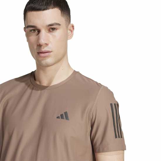 Adidas Мъжка Риза Own The Run T-Shirt Mens Trace Brown Мъжки дрехи за бягане