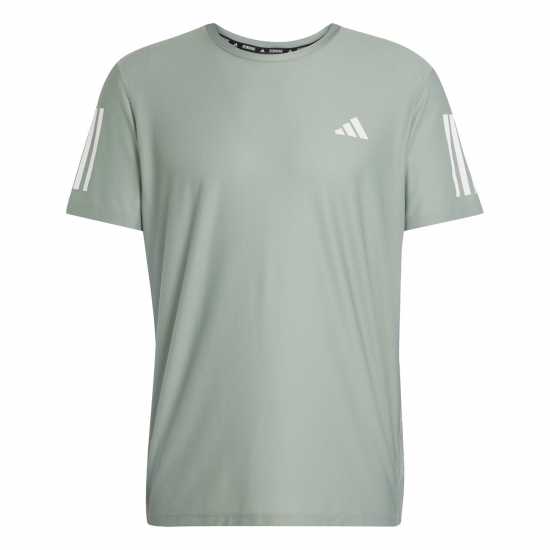 Adidas Мъжка Риза Own The Run T-Shirt Mens Сребърно зелено 