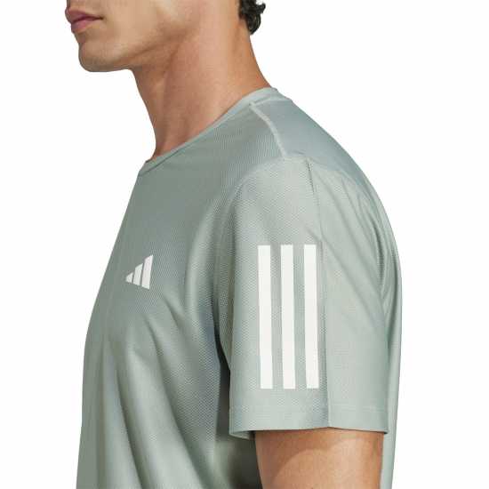 Adidas Мъжка Риза Own The Run T-Shirt Mens Сребърно зелено 