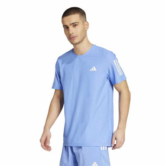 Мъжки дрехи за бягане Adidas Мъжка Риза Own The Run T-Shirt Mens Blue Fusion Adidas Мъжка Риза Own The Run T-Shirt Mens Blue Fusion Мъжки дрехи за бягане